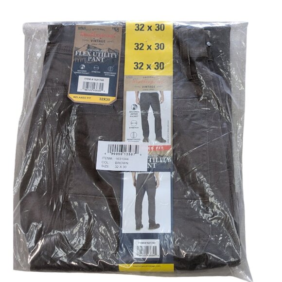 Eddie Bauer Flex Utility Pants Bundle NWT Size 32x30  Brown + Green Relaxed Fit - Picture 2 of 5